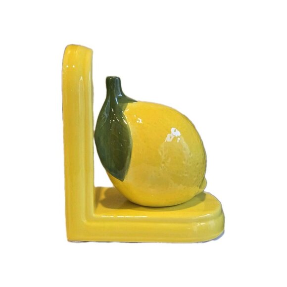 New Large Yellow Summer Lemon Summer Food Bookend Figure Room Decor - Picture 2 of 3